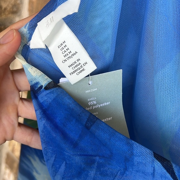 H&M new with rags One-shoulder Mesh Dress M size - Picture 5 of 6